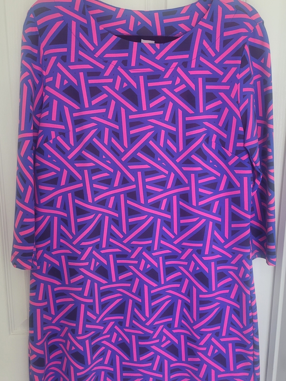 MAHI GOLD Bimini Dress Purple & Hot Pink Geometric